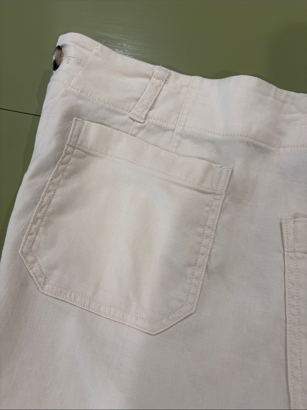 Anthropologie The Colette Linen Blend Crop Wide-Leg Pants by Maeve size 31 - Picture 7 of 10